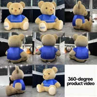 Ours géant gonflable de 3,3 m / 10,83 pi, jouet en peluche gonflable personnalisé, mascotte gonflable pour la publicité d'événements, décoration