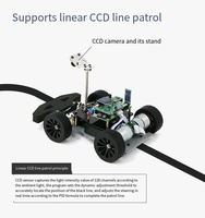 L130 diferencial CCD pista electromagnética vehículo Ackermann engranaje de dirección PID Control Modular coche inteligente