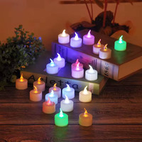 Dropshipping Bougie lumineuse LED étanche Bougies LED en plastique Bougies LED chauffe-plat sans flamme avec piles