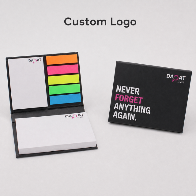 Convenient Organization Fabric Hard Cover Self-Adhesive Sticky Notes Stylish Memo Pads for Efficient Organization