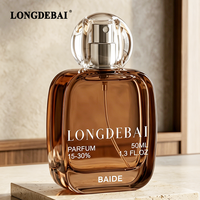 Nouvelle Bouteille de Parfum Carrée de Luxe 2026 en Verre Transparent Vide, Forme Rectangulaire Ambrée à Sertir, 30ml 50ml 100ml, avec Couvercle