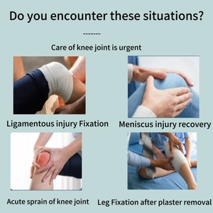 Attelle de <span class=keywords><strong>genou</strong></span> articulée réglable avec charnière ROM pour la rééducation des ligaments croisés antérieurs et médiaux (LCA, LCM) - Product Image 6