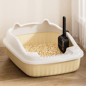 Lettiera per gatti in plastica di grandi dimensioni Semi-chiusa riscaldata eco-friendly Open Design Anti-asporto toilette di alto valore per gattino - Product Image 2