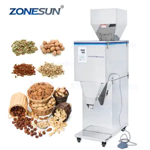 ZONESUN DL-5000 Vibration Coffer Bean Tea Bag Sachet Powder Pouch Semi Automatic Racking Weighing Filling Machinery