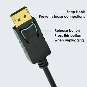 Adaptador de Cable Convertidor DP Macho <span class=keywords><strong>a</strong></span> <span class=keywords><strong>HDMI</strong></span> Hembra, con Conector Chapado en Oro de 24K, 4K*2K 1080P, Negro, 4K 30Hz - Product Image 2