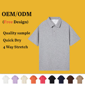 Tecnología Precio al por mayor Polo informal de alta calidad de manga corta 100% algodón Plus Sizedrop Shoulder Blank Plain T Shirts - Product Image 2