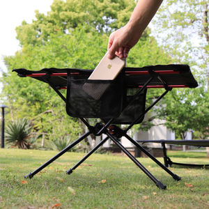 Folding Outdoor <b>Table</b> 60x40x39 Cm Mesh <b>Storage</b> Portable <b>Camping</b> Picnic Use - Product Image 1