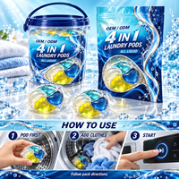 Capsules de lessive liquide 4 compartiments de 12g, emballage en sachet, vente en gros pour importateurs, distributeurs et détaillants