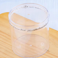 Boîte d'emballage alimentaire à charnière en plastique PET écologique pour desserts, puddings, bonbons, gâteaux, sushis, salades, pains, impression personnalisable