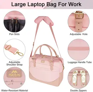 Stylish Cute Convertible Laptop Briefcase Ladies With Crossbody Shoulder Strap Big Luxury Female Lawyer Women's Laptop Briefcase