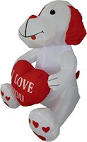 Perro Inflable de 4 Pies, Ideal para Aniversarios, Bodas y Decoración de Fiestas del Día de San Valentín