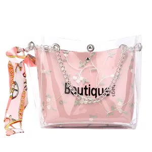 Supplier wholesale new fashion jelly pvc women big design handbag shoulder sling bag of ladies bag