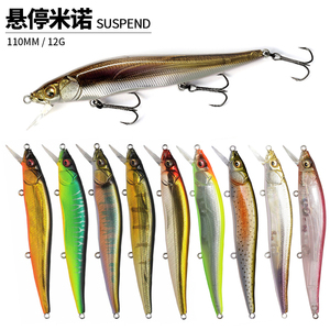 Leurre de pêche de qualité Minnow Wobbler 12g 110mm Suspend Jerkbait Isca Appât artificiel dur Pesca Leurre flottant Crankbait - Product Image 1