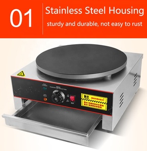 Máy Làm Bánh <span class=keywords><strong>Crepe</strong></span> Chạy Điện 40CM Thiết Bị Làm Đồ Ăn Vặt Máy Làm Bánh Kếp Bằng Thép Không Gỉ - Product Image 4