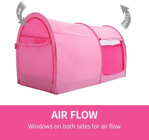 Tienda de campaña con dosel para cama, carpa para dormir de tamaño completo, con marco portátil, cortinas transpirables, color rosa - Product Image 3