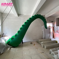 Tentacules de pieuvre gonflables verts, accessoires décoratifs, tentacule de pieuvre gonflable pour événement spécial