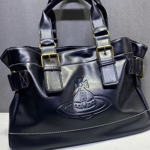 Borsa Tote Retrò in Pelle PU Nera per Donna, Borsa Morbida in <span class=keywords><strong>Ecopelle</strong></span>, Decorazione con Fibbia, Borsa Casual per Uso Quotidiano - Product Image 5