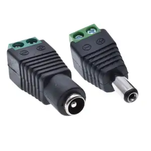 Male And Female DC Jack DC12V-24V LED Strips Male Female DC Socket 5.5mm x 2.1mm Female Male DC power Plug Adapter
