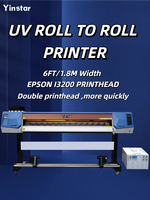 Impresora UV Roll2roll de 1,6 m con 2 cabezales de impresión para pegatinas de vinilo y rollo flexible para enrollar impresión de gran formato