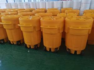 Roda ABS 95 Gal kualitas tinggi untuk lingkungan manajemen kebocoran minyak beroda penyelamatan Overpack <span class=keywords><strong>Kit</strong></span> tumpahan penyerap Drum - Product Image 2
