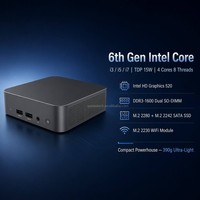 New Cheap U5 Mini PC Intel 6th Gen Core I3/i5/i7 Dual Display 4K Win11 Pro DDR3 M.2 SSD Gigabit LAN USB3.0 Type-C Desktop PC