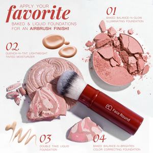 Pinceaux de maquillage de luxe BS-MALL, 20 pièces, pinceau Kabuki double face, pinceau de contour, logo personnalisé, outils de maquillage pour le visage, ensemble de pinceaux cosmétiques - Product Image 4