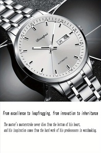 Dianpai 5202 véritable <span class=keywords><strong>montre</strong></span> mécanique creux lumineux étanche <span class=keywords><strong>montre</strong></span> <span class=keywords><strong>pour</strong></span> hommes bracelet en acier inoxydable saphir cristal cadran alliage - Product Image 6