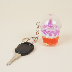 Miniature Cream Ice Cream Cup Claw Machine Props, Mini Sundae Cup Keychain Pendant, <b>Dropshipping</b> Available - Product Image 3