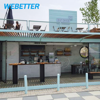 WEBETTER Kiosque à Café Préfabriqué Conteneur d'Expédition Extérieur Design de Café Bar Conteneur Restaurant Avec Cuisine