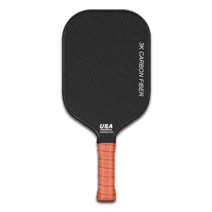 High Quality Custom Pickleball Paddle 16mm with Pickleball Edge Tape Raw 3K T700 Thermoformed Pickleball Paddle Carbon Fiber