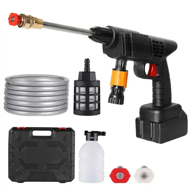 48V Portable Wireless Car Wash Machine Household Vehicle Lithium Battery Rechargeable Car Wash Gun