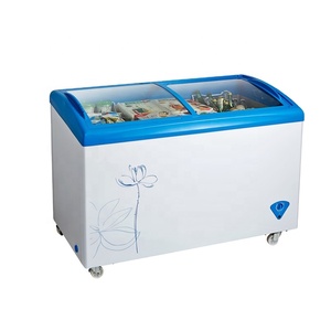 Congélateur coffre commercial avec porte vitrée pour la présentation des produits, modèle Ice Sfmc-437s(n) - Product Image 1
