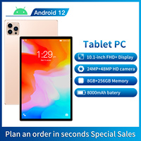 Sıcak Fırsat OEM 10.1 İnç Deca Core Tablet PC Android 12 8GB+256GB Dokunmatik Ekranlı İş Android Tablet Pedi Özelleştirilebilir