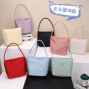 Sac seau pour femme, taille moyenne, doux, décontracté, pour tous les jours, avec poche ouverte, doublure en polyester - Product Image 1