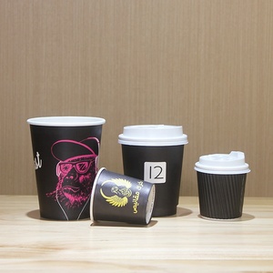 Gobelets en papier jetables à double paroi isolés personnalisés LOKYO de 8 oz pour les fournisseurs de <span class=keywords><strong>bubble</strong></span> <span class=keywords><strong>tea</strong></span> - Product Image 5