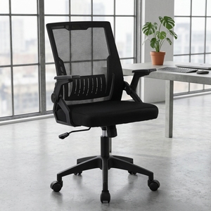 Silla de Oficina Giratoria Cómoda con Base Deslizante, Malla de Nailon, Ergonómica, Ajustable, Mueble de Director para el Hogar, Diseño Moderno - Product Image 2