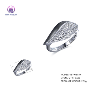 Bagues en argent pour femmes Kirin, plaquées rhodium noir, design ajouré, argent 925, pour tous les jours - Product Image 4