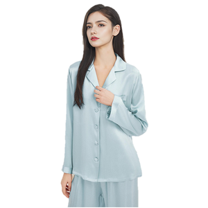 Pigiama da Donna 2025, Set Alla Moda a Maniche Lunghe, Classico Scollo a V, Morbido <span class=keywords><strong>100</strong></span>% Seta di Gelso, Lussuoso per Casa e Interni - Product Image 4