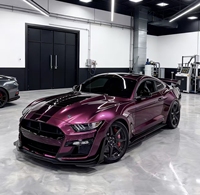 Film de Vinyle Adhésif Premium Brillant Violet Fraise pour Voiture, Moto, Autocollant DIY avec Technologie Air Release, Film de Changement de Couleur pour Véhicule