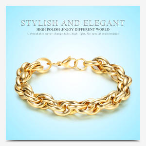 สร้อยข้อมือแบบลิงค์ สไตล์อิตาลี รูปทรงวงรี ชุบเงินและโรสโกลด์ ปรับขนาดได้ ทำจากสแตนเลส (EJ0715) - Product Image 6