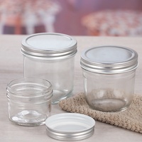 Vente en gros Bocal en verre Xuzhou 100ml 200ml 250ml 300ml 400ml Emballage en verre alimentaire pour confiture de beurre d'arachide avec couvercle en métal