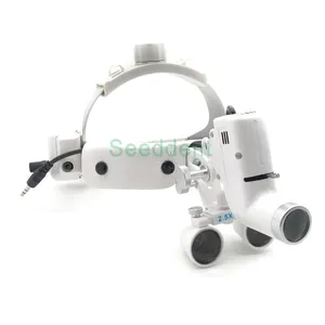 Loupes dentaires sans fil à haute intensité 2,5 x/3,5x, outil chirurgical dentaire avec lampe frontale, Loupe médicale