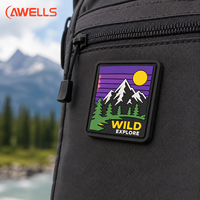 Écussons personnalisés en PVC 3D avec logo pour équipe créative, badges d'identité en caoutchouc souple de qualité supérieure pour vêtements de style de vie AWELLS