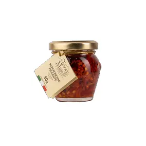 Premium Kwaliteit Italiaanse Oorsprong Verse Hete Peper 80G Intense Smaak Glazen Pot Verpakking Perfect Voor Export En Groothandel