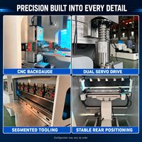 Prensa Plegadora CNC Eléctrica de 70T y 1250mm con Doble Servo y Regla Trasera CNC para Plegado de Chapa Metálica