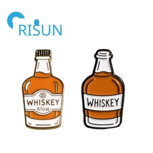 En gros, Pin's en alliage de zinc émaillé (vin rouge, whisky écossais, vin, whisky), avec logo personnalisé, émail souple ou dur, et badges, broches, épingles Mine Hallo - Product Image 3