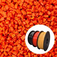 Granulés bruts de masterbatch de couleur en plastique PP de qualité alimentaire orange pour filament d'imprimante 3D, qualité tuyauterie, pour extrusion et moulage (PE, ABS, PETG, PLA)