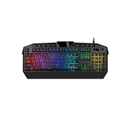 Nouveau clavier de projection RGB LED USB pleine taille pour le jeu et le bureau, avec éclairage unique, design semi-mécanique filaire