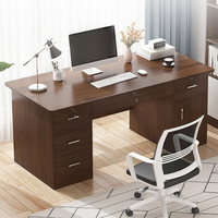 Nouveaux bureaux modernes en bois massif 2025 avec plusieurs tiroirs et fonction extensible pour bureau à domicile, ensemble chaise simple