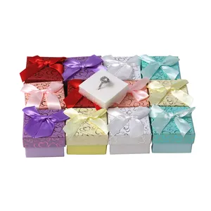 Factory Direct Colorful Ring Box Paper Cardboard Jewelry Box Jewelry Promotion Packaging Box